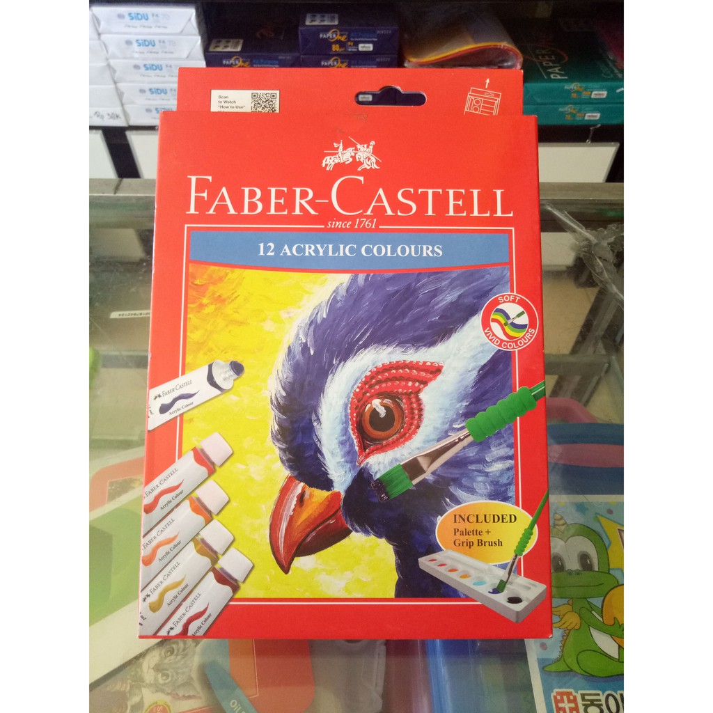 

Cat Acrylic 12 Warna - Faber Castell