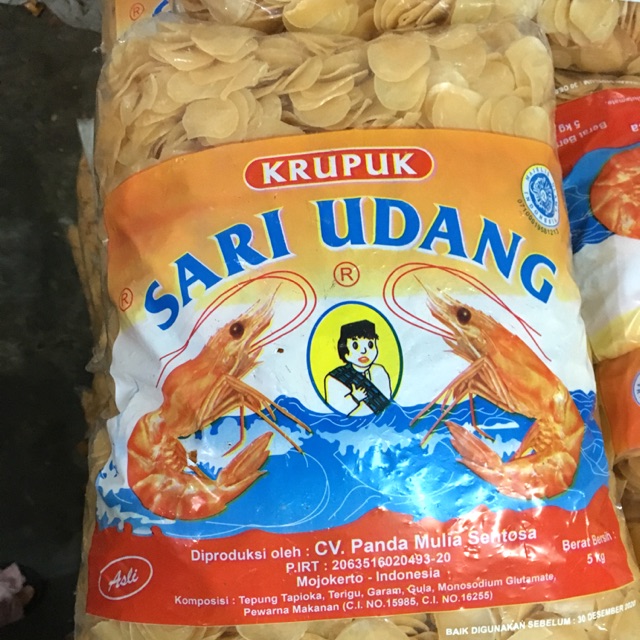 Kerupuk Sari Udang / Kerupuk Oren / krupuk dacil / krupuk ketoprak / krupuk gado-gado 5kg