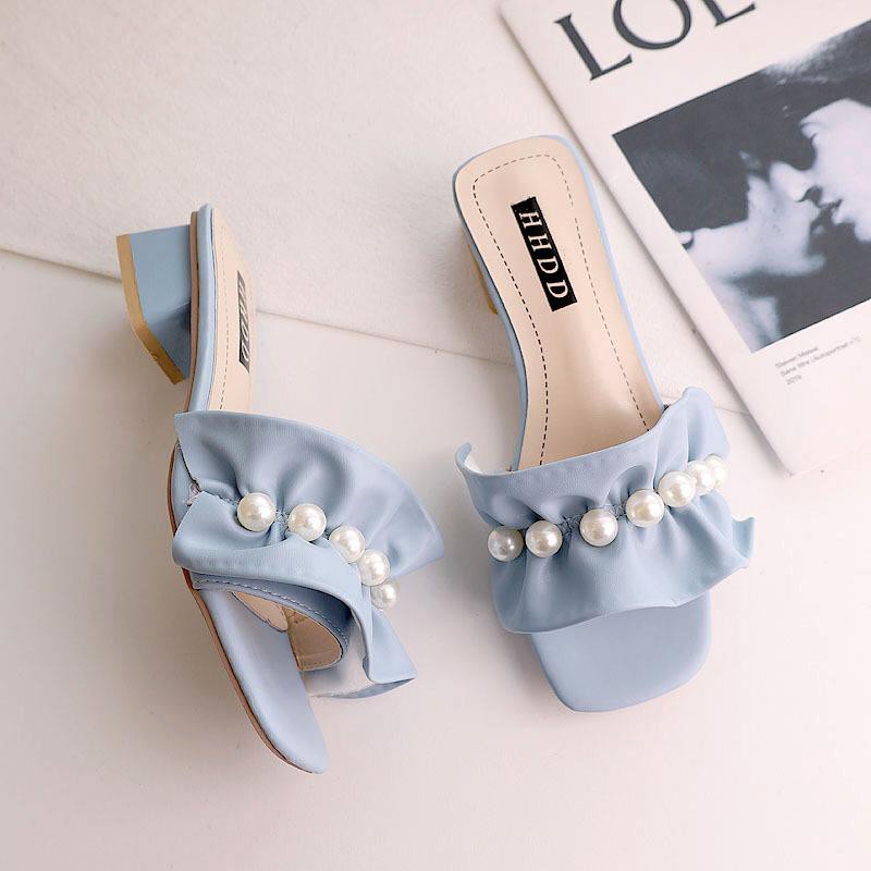 (LOLI-JKT) SD-H18 SANDAL IMPORT DEWASA HEEL / SANDAL COUPLE MUTIARA 35-39