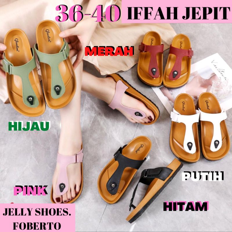 (COD) 8059-1J SANDAL SENDAL JELLY JELLYSHOES IFFAH JEPIT CEWE CEWEK WANITA IMPOR IMPORT KOREA MURAH