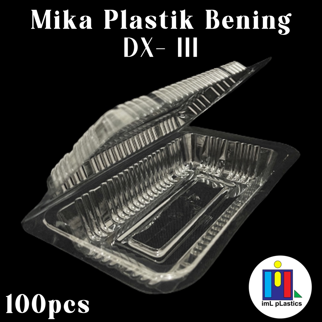 MIKA DX-III - MIKA PLASTIK untuk tempat makanan dan kue bolu (isi 100 pcs)