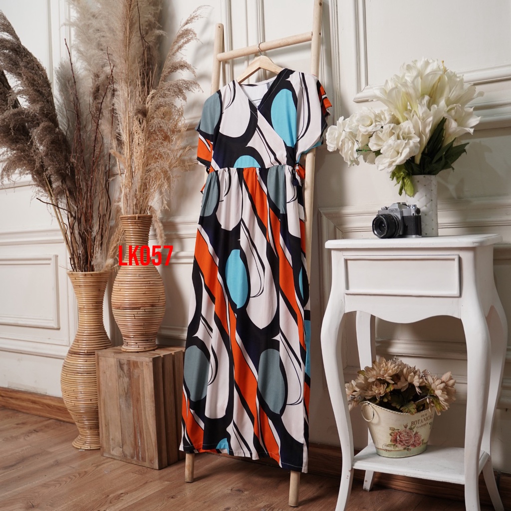 Daster Kimono Busui Panjang Semata Kaki Daster Viral Kekinian-LK057