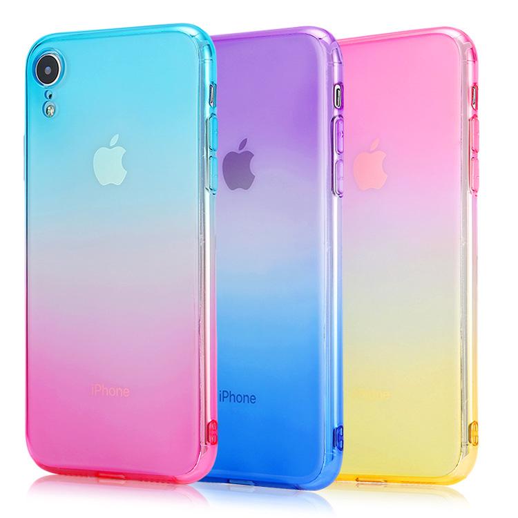 Casing Soft Case 2 Warna  Gradasi untuk iPhone  X XS  Max  XR 