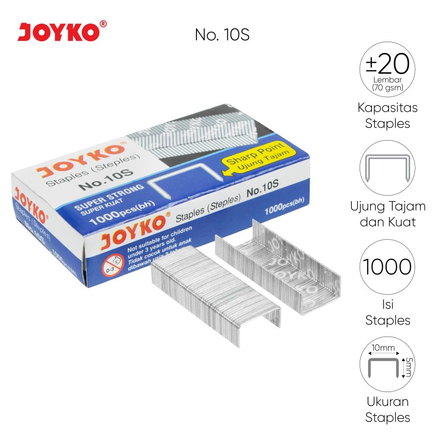 

ISI STAPLES JOYKO PREMIUM NO.3S dan 10S | REFILL STAPLER