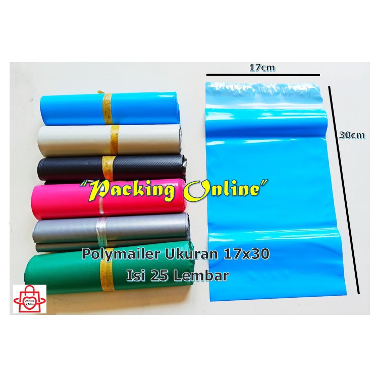 

Plastik amplop polymailer 17x30 isi 25 pcs packing olshop