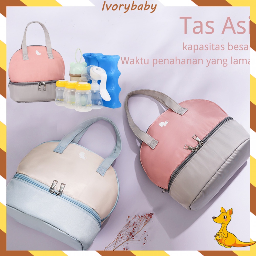 Ivorybaby Tas asi bayi diaper bag tahan air tas Perlengkapan bayi