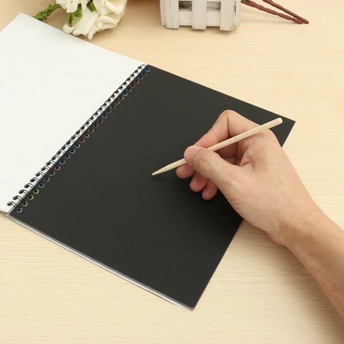 

Sketsagambar- Magic Color Rainbow Scratch Paper Note Book 19X26Cm -Buku-Gambar-Sketsa.