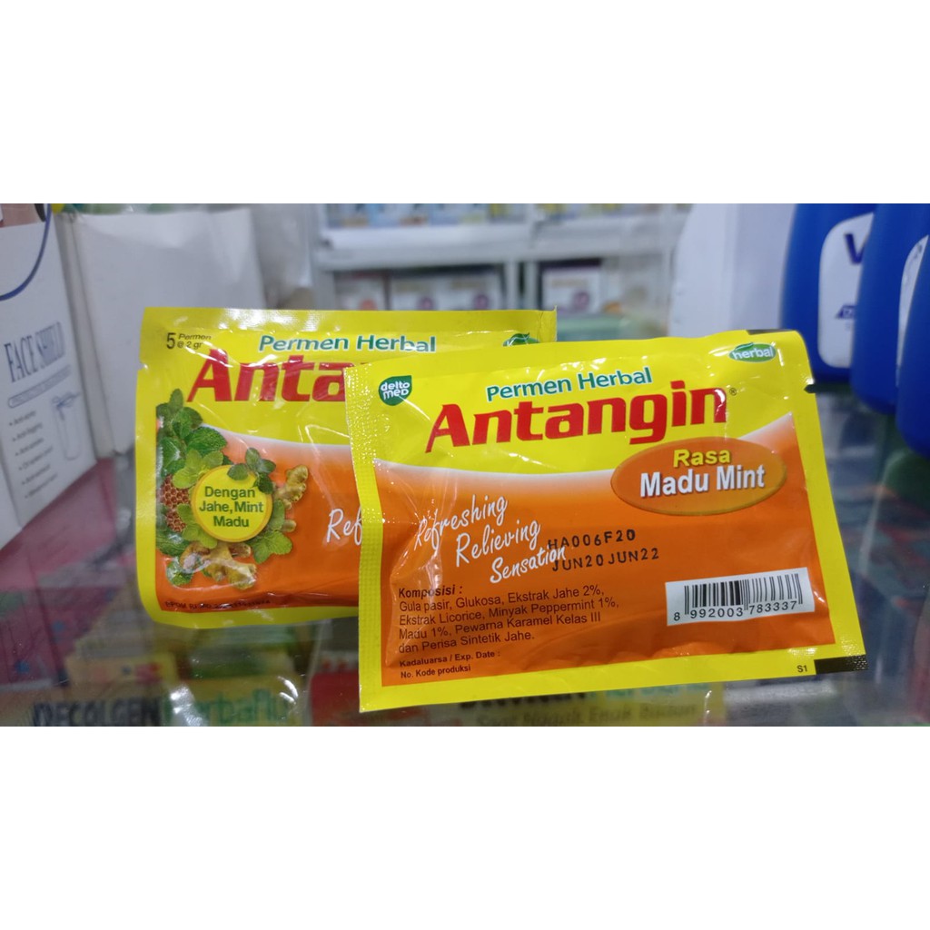 Jual Antangin Permen Herbal Honey Mint Tablet Pelega Tenggorokan