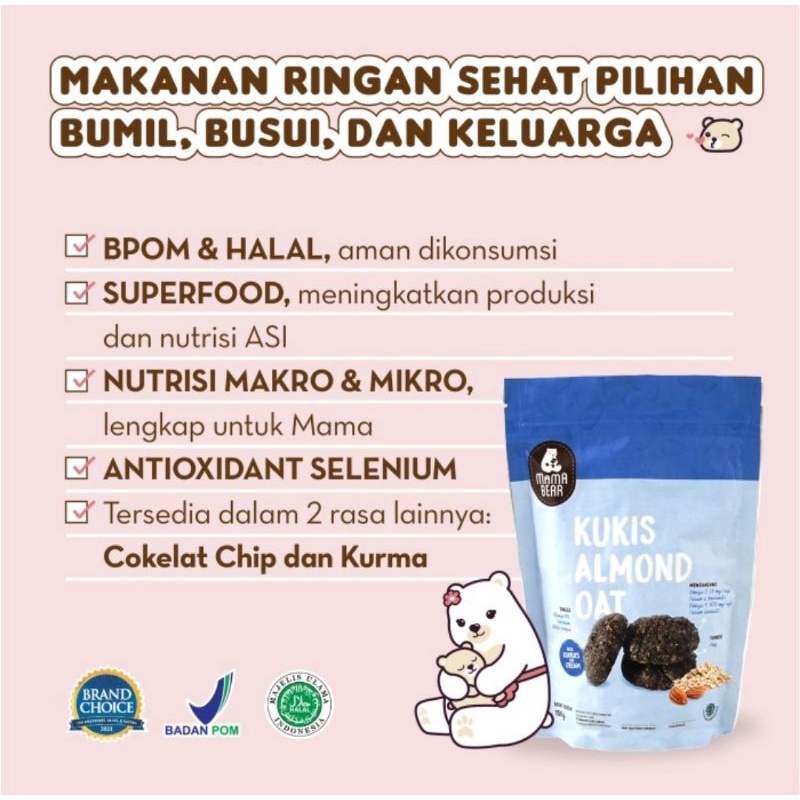 MamaBear Kukis Almond Oat - Booster ASI Pelancar ASI MamaBear Cookies