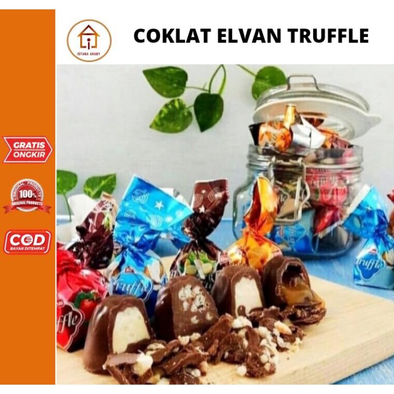 

COKLAT ELVAN TRUFFLE 250GR/COKLAT BATANG/COKLAT TURKEY/PERMEN COKLAT/COKELAT/TERLARIS