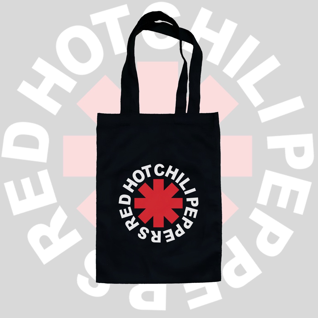 TOTE BAG HITAM - RED HOT CHILI PEPPERS /  RHCP