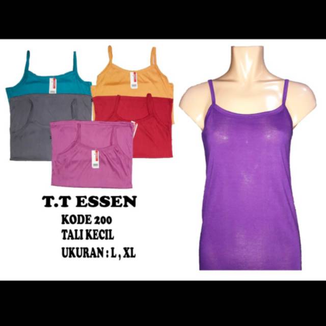 TANK TOP DEWASA TALI KECIL MEREK ESSE| DALAMAN WANITA| BAJU WANITA| SINGLET| TANKTOP DEWASA-3