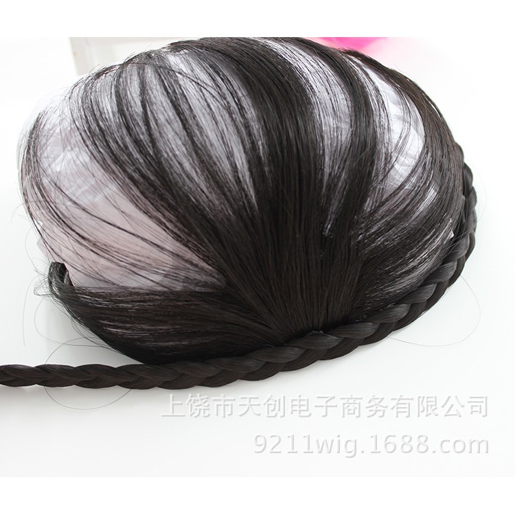 PK poni clip klip kepang braid bang hair clip rambut palsu extension