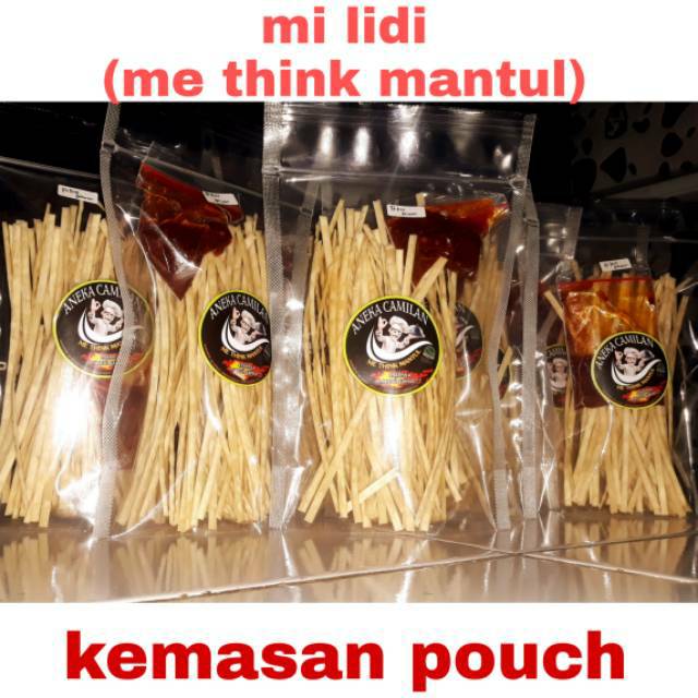 [Kemasan pouch] MI LIDI GEPENG / BITING BITINGAN / me think mantul camilan 70gram