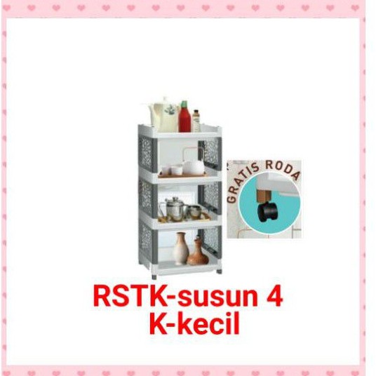 Rak plastik serbaguna susun 4 Kecil - RSTK 4 susun