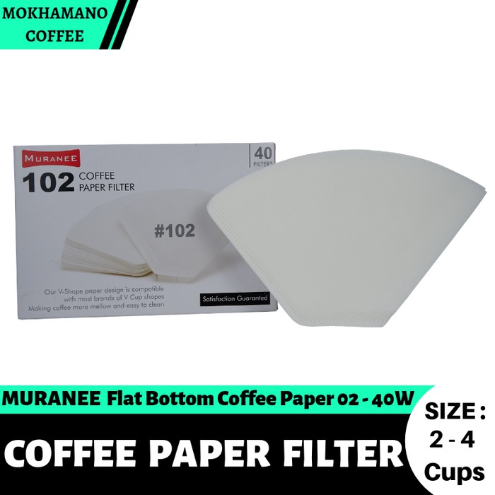 MURANEE Flat Bottom Coffee Paper Filter Kertas Filter Kopi 02 40W
