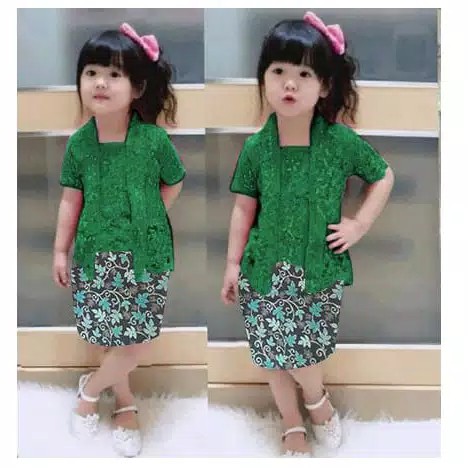 setelan kebaya anak cici brukat batik size M L XL XXL