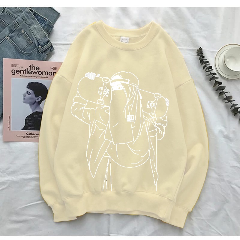 Sweater wanita Anime Style Crewneck wanita M-XXL