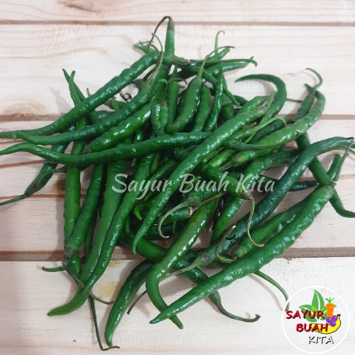 

Cabe Hijau / Cabai Hijau Kriting 250 Gram
