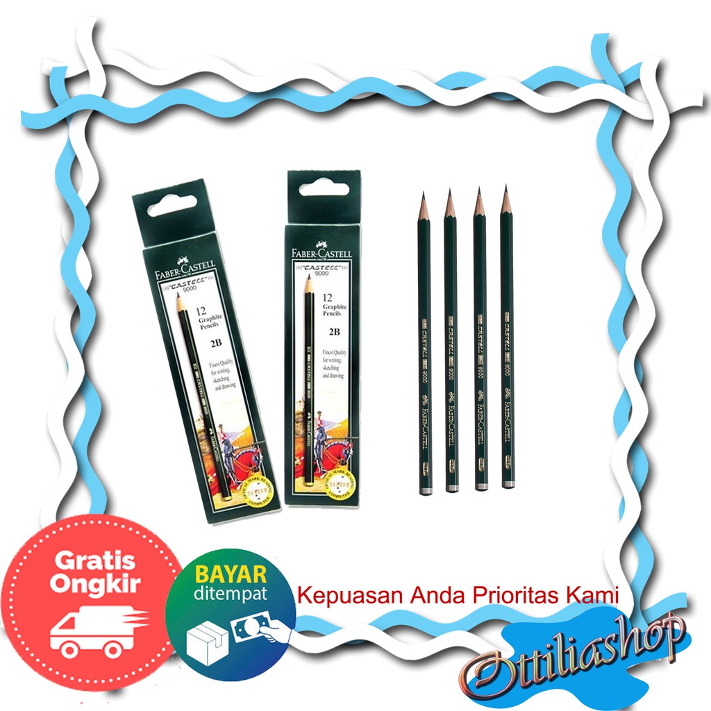 

1 PAK PENCIL FABERCASTELL 2B ISI 12 PCS PENCIL KOMPUTER PENCIL UJIAN ORIGINAL