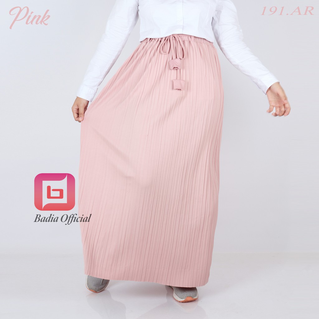 rok plisket wanita premium hilton pleated