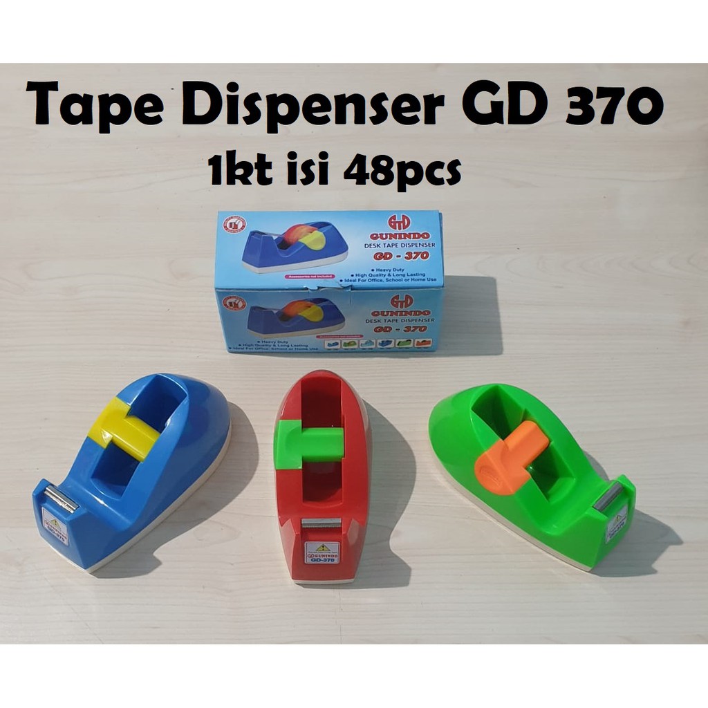 

GUNINDO GD370 TAPE DISPENSER ISOLASI KECIL TEMPAT SELOTIP KECIL ( 7 cm x 16 cm x 7 cm)
