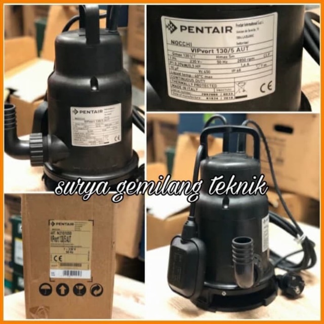 Pompa Nocchi Vipvort 130/5 Auto Pompa Celup Nocchi Made in Italy