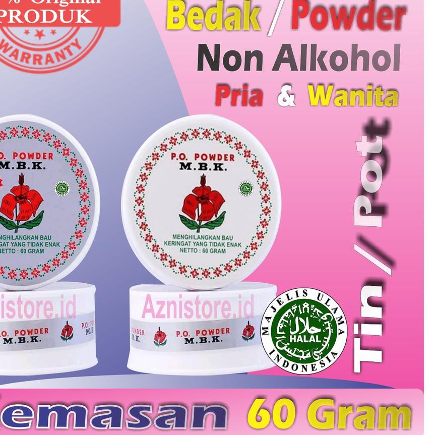 [ Terbaru ] I8F NEW Bedak MBK Deodorant Kemasan POT Putih - POT Silver Super Tin - bedak gatal - bia