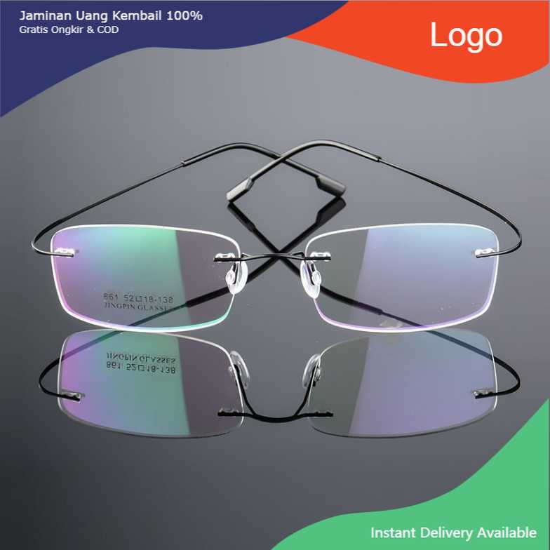 FONEX Frame Kacamata Frameless Titanium Ultra Light - JHY-295