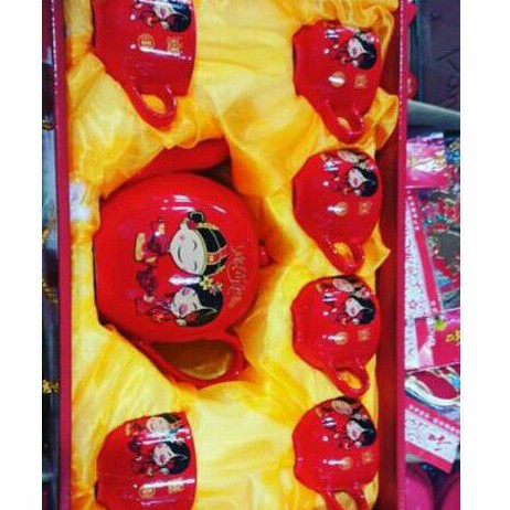 teh set pengantin china wedseding pernikahan teapot sangjit