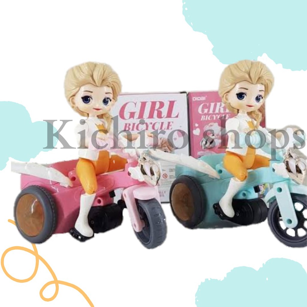 Mainan Anak Bicycle Girl Frozen Sepeda Motor Menari - Kichiro Shops