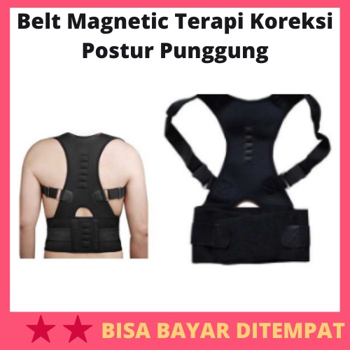 Belt Magnetic Terapi Koreksi Postur Punggung / Alat Belt Sabuk Korset Tali Sport Terapi Therapy Orto