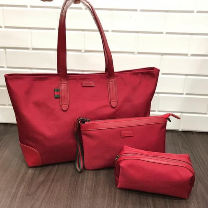gucci tote kanvas 3 in 1 Tote Bag Wanita