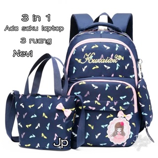 RANSEL 3IN1 BARBIE  SEPATU  TAS ANAK  RANSEL SEKOLAH TAS 