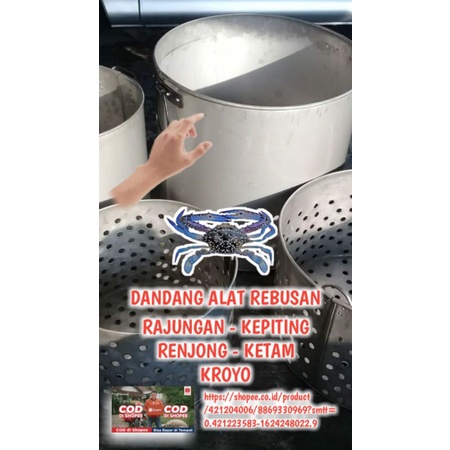 PANCI DANDANG RAJUNGAN, KEPITING, KERANG - kuat tebal awet, 40kg, dandang kepiting, dandang rajungan