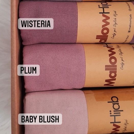 Basic Voal Hijab Segiempat Premium Voal by Mallow Hijab-Plum 120