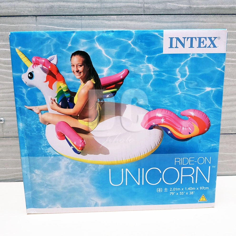 Intex Unicorn Ride-On Floaties 201x140x97cm Pelampung Santai Duduk BESAR