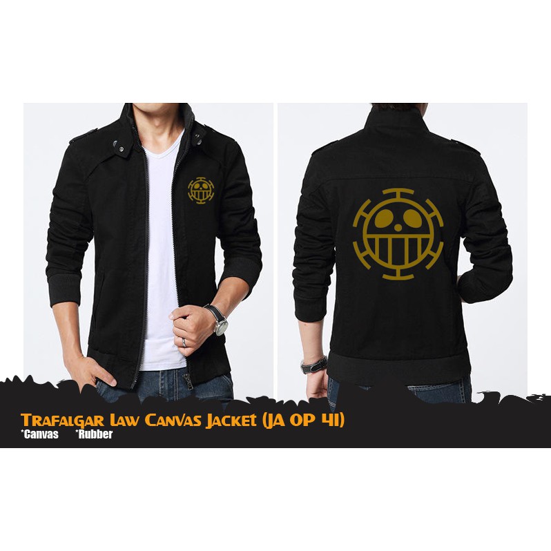 Jaket One Piece Canvas Black JA OP 41 - Jaket Trafalgar Law
