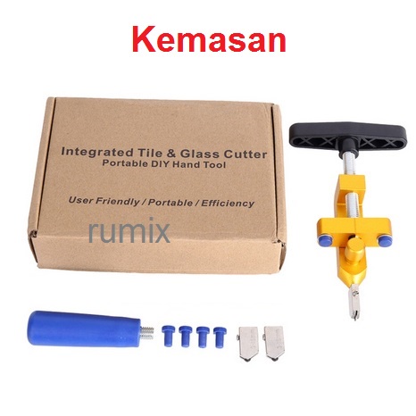 2 In 1 Alat Pemotong Kaca Keramik Ubin Glass Cutter Manual Multifungsi Cermin Potong Tool Set