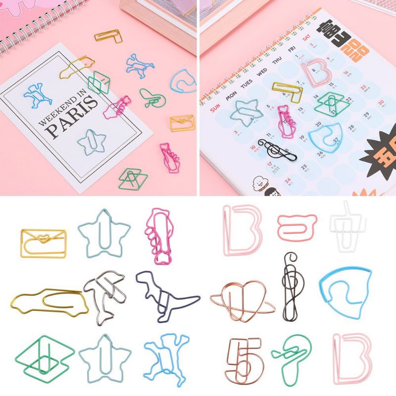 

3pcs acak Paper Clip Office Stationery colorful/klip pembatas buku lucu warna warni