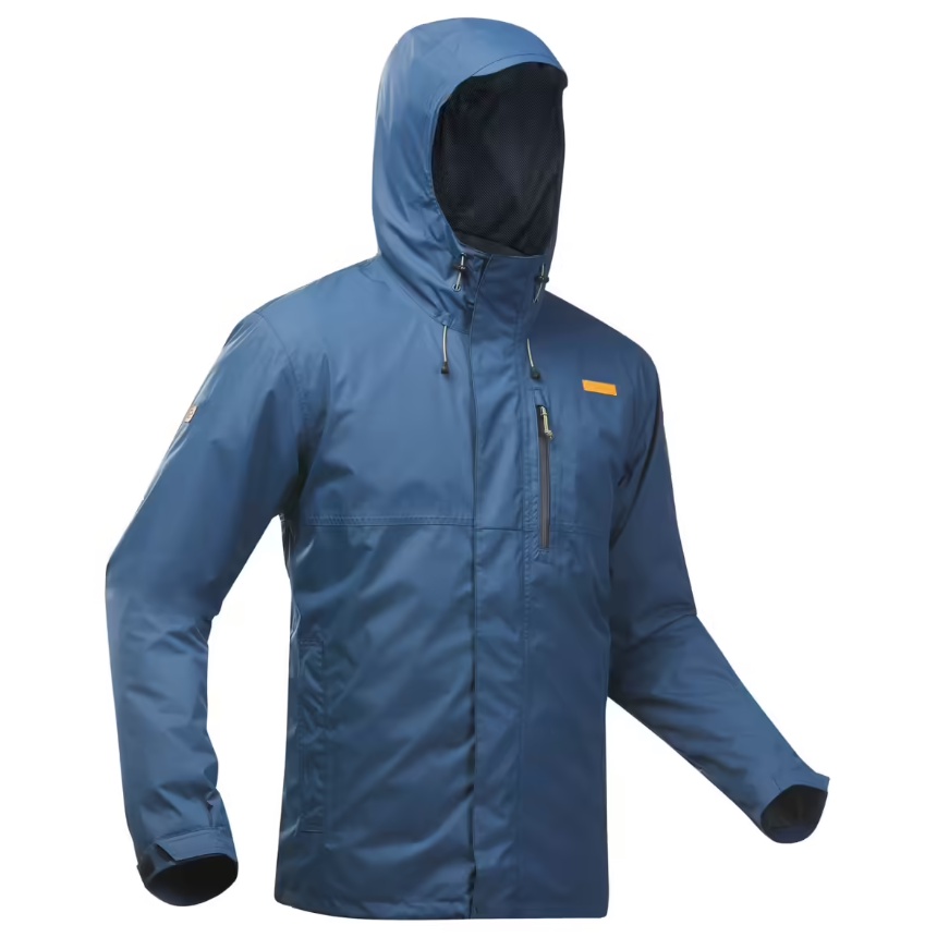 QUECHUA NH500 Jaket Pria Untuk Hiking Waterproof Terdapat 4 Kantong