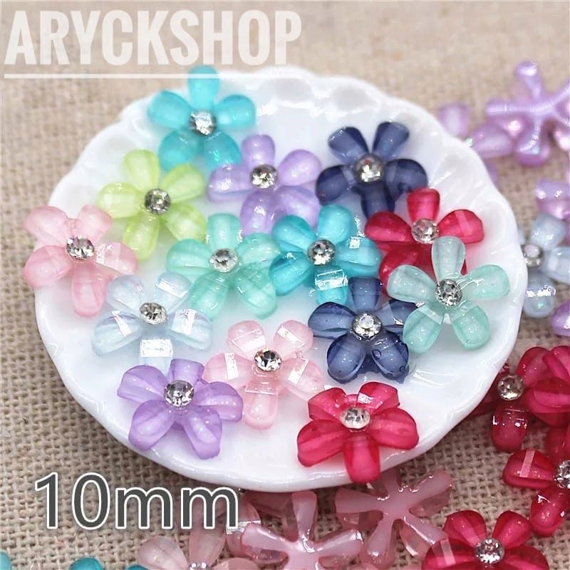 Bunga Sakura 10mm 1cm PER 1PCS Bahan craft Tasbih swarovski Nail art nailart kuku palsu