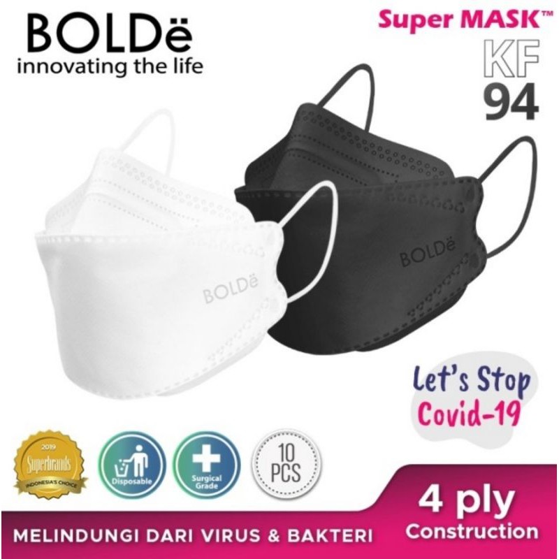 Masker Korea 4 Ply BOLDe KF94 Isi 10 Pcs