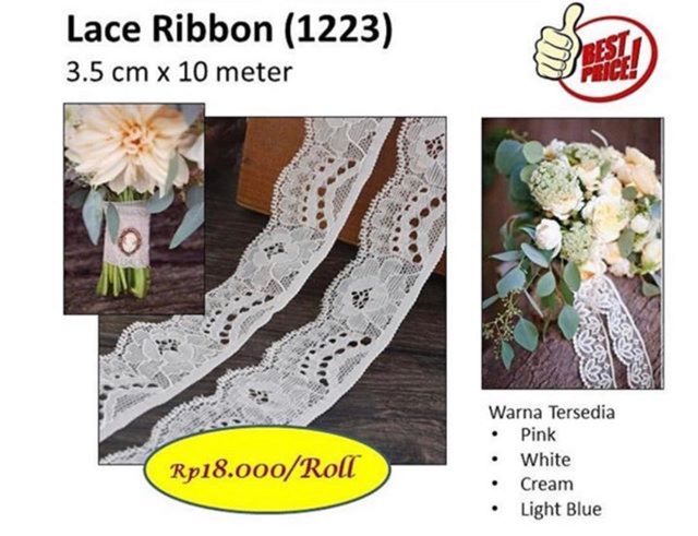 

Pita renda lace ribbon (1223) pita handbouquet pengantin barang florist