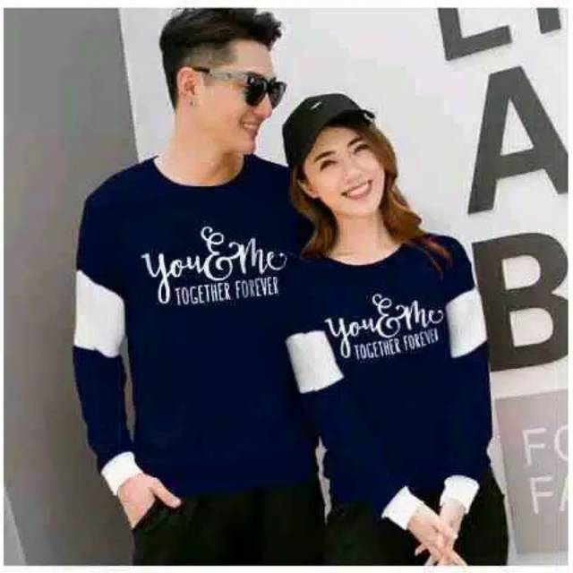 Sweater couple baju pasangan sweater cp forever