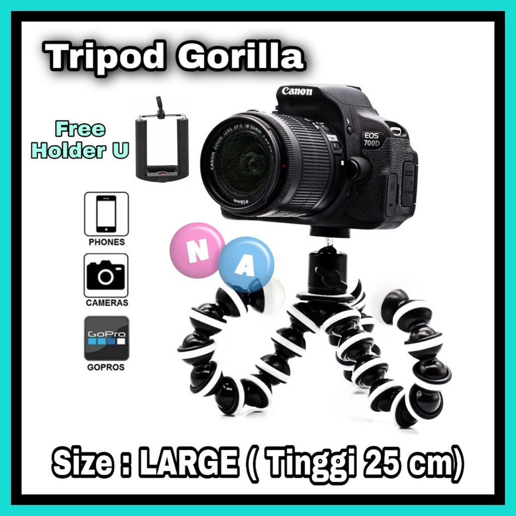 Tripod Flexible Hp Gorilla Jumbo Free Holder U - Tripod Gorilla LARGE