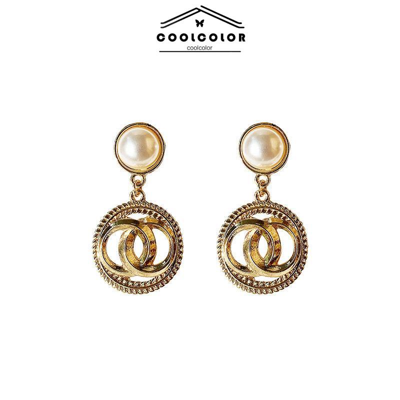 COD  Anting  Fashion Gaya Istana Anting-Anting Mutiara Anting-Anting Wanita Anting-Anting Kepribadian- cl