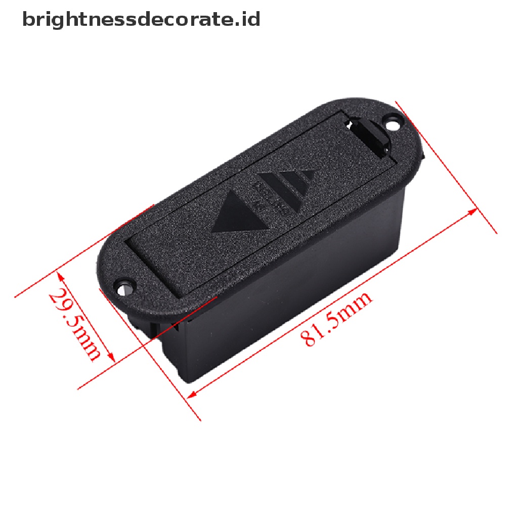 Kotak Case Holder Baterai Pickup 9v Warna Hitam Untuk Gitar Bass