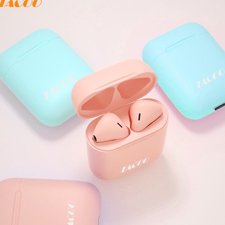 (New) TACOO TWS Macaron Bluetooth Earphone TEH0421 Bass with Noise Cancelling Headset Wireless Hands