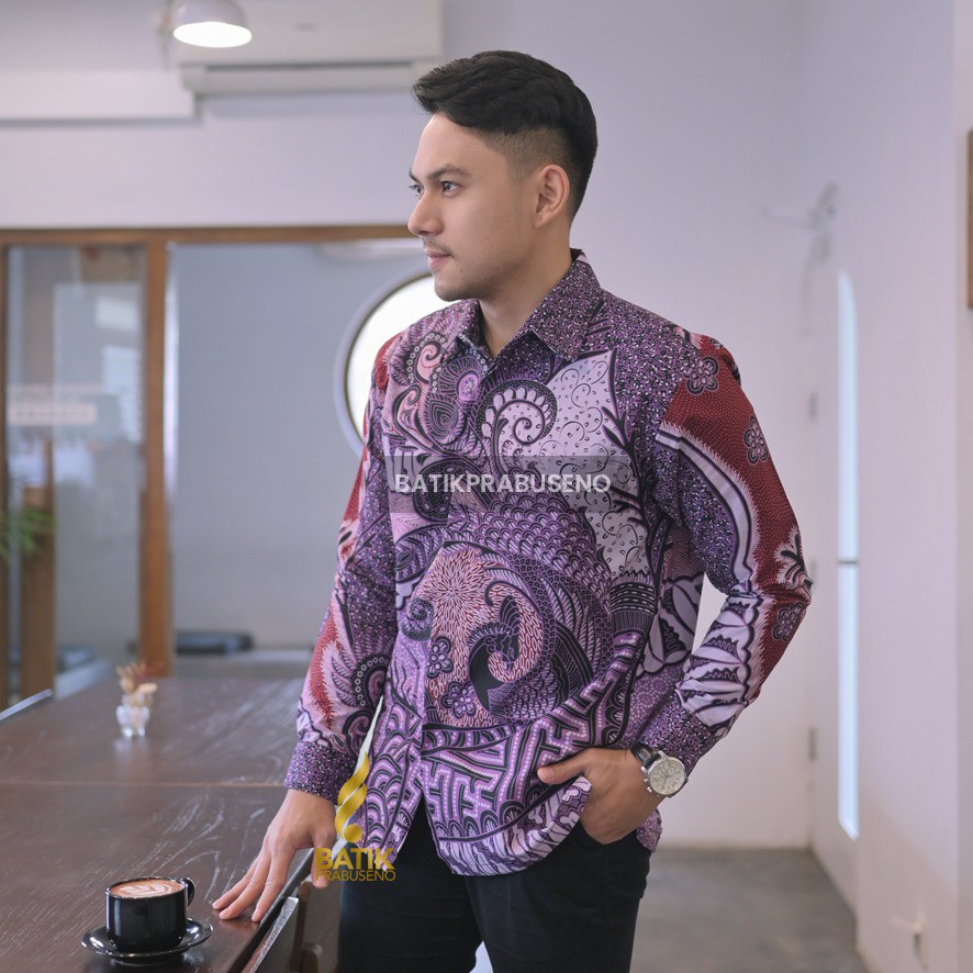 Dirsaunga Batik Kerja Batik Prabuseno Premium Kemeja Kondangan Pesta Lamaran Kerja Kantoran PNS Guru